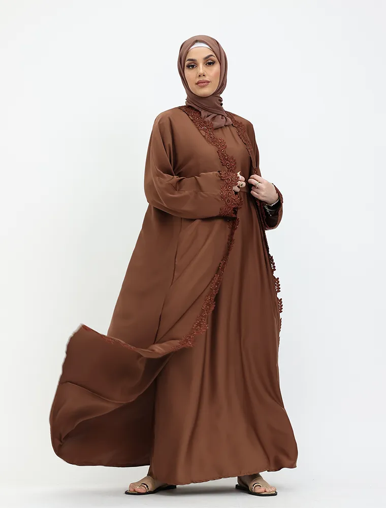 Mocha 2 Piece Amara Abaya